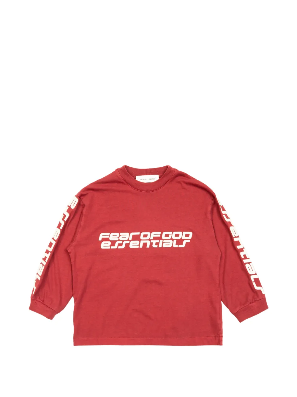 Essentials Kids' Long-sleeve Logo T-shirt In Red