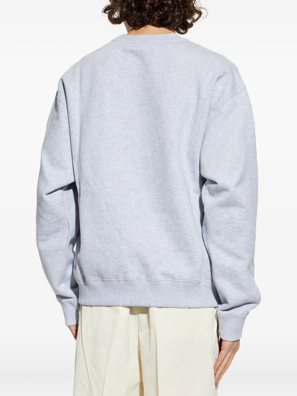 Jil Sander Sweater met logo en ronde hals Grijs