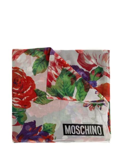 Moschino floral-print silk scarf