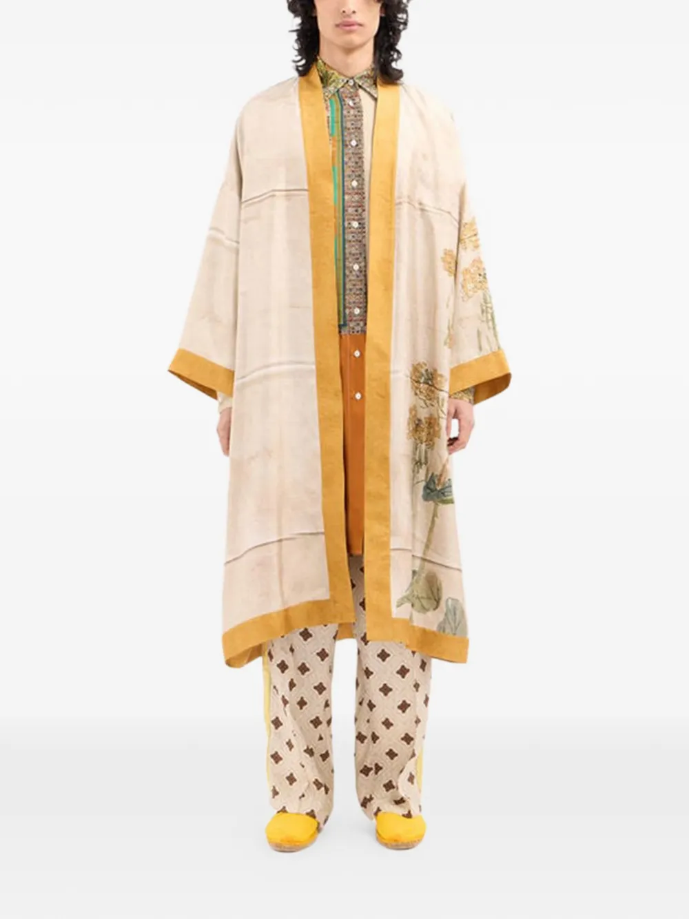 Pierre-Louis Mascia Jas met bloemenprint Beige