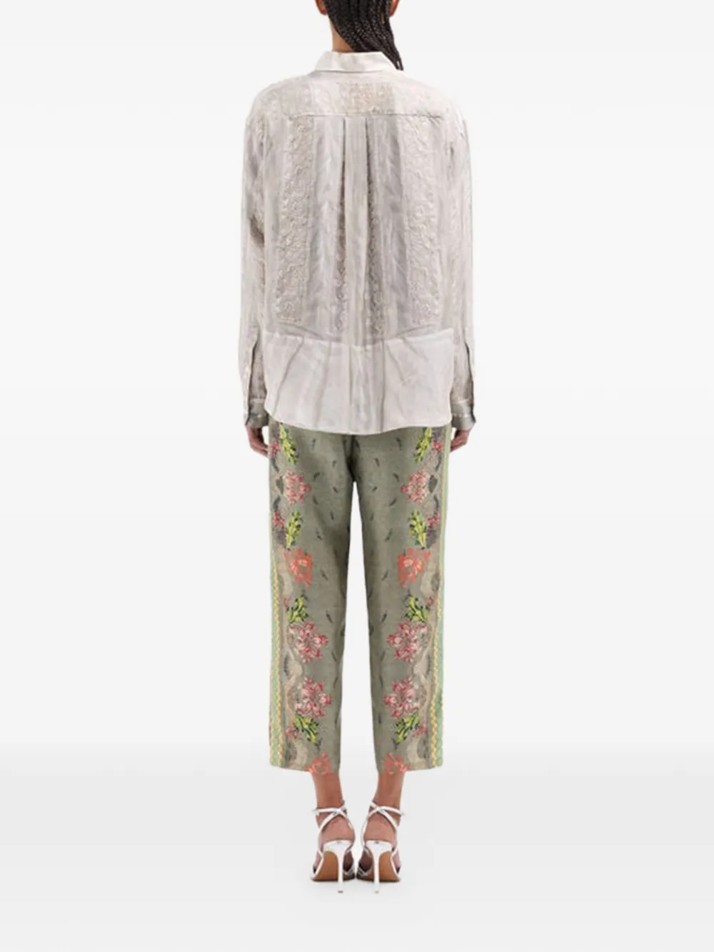 Pierre-Louis Mascia Blouse met bloemenprint Beige