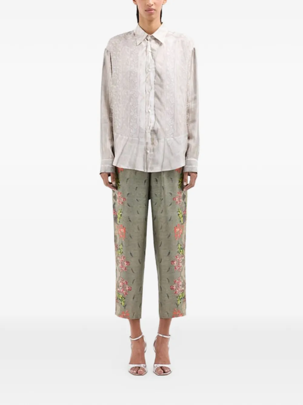 Pierre-Louis Mascia Blouse met bloemenprint Beige
