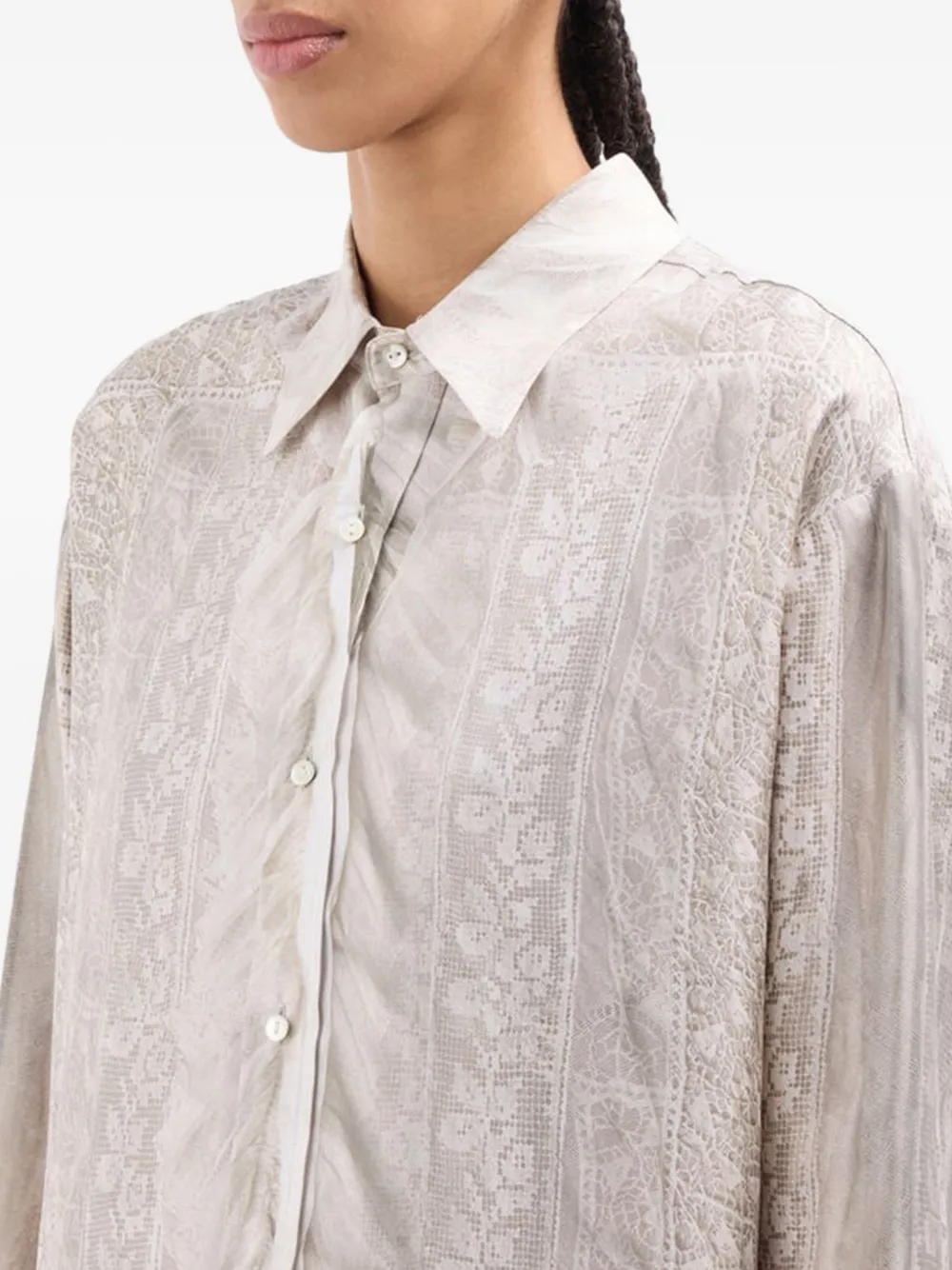 Pierre-Louis Mascia Blouse met bloemenprint Beige
