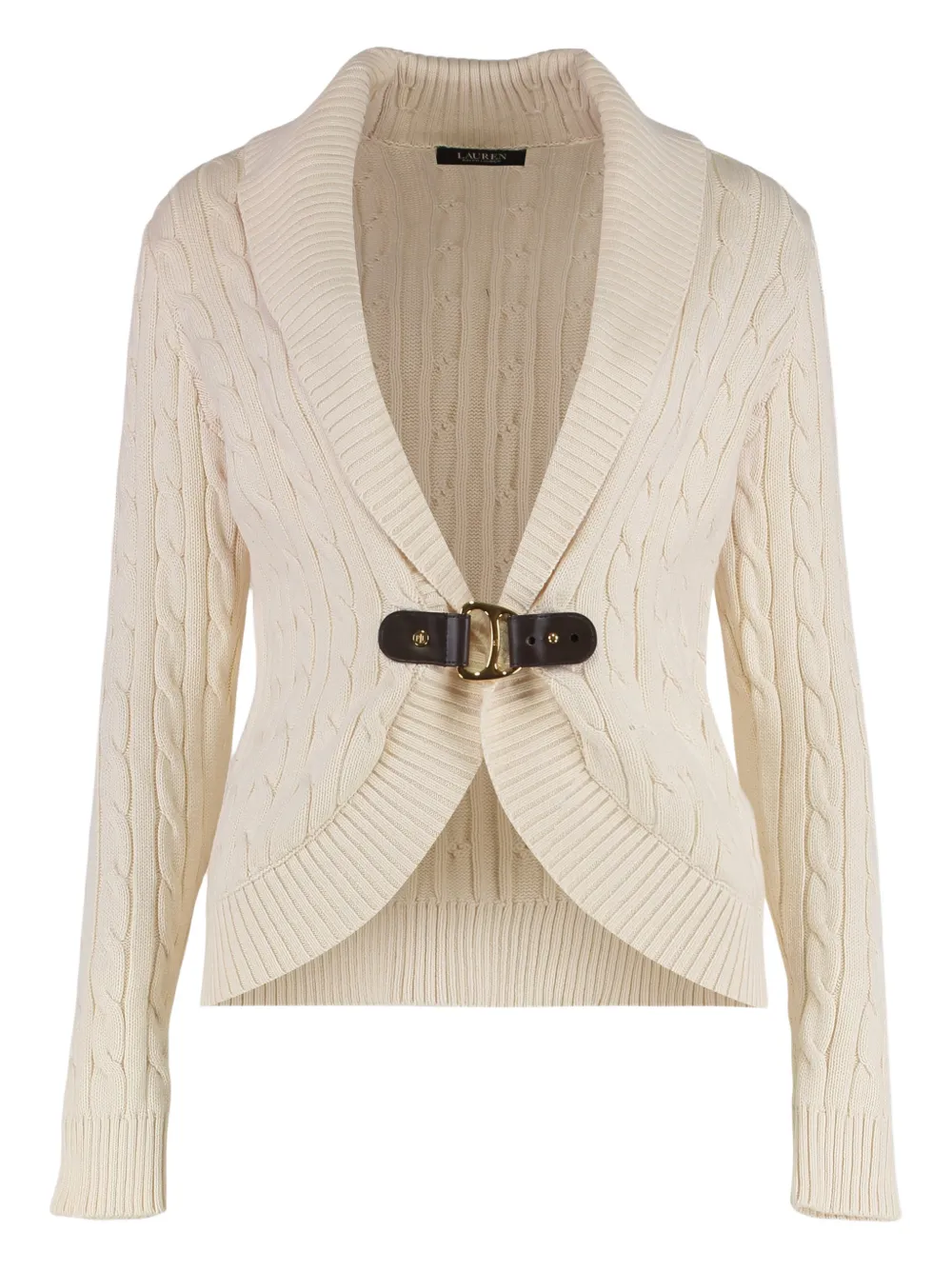 Lauren Ralph Lauren cable-knit shawl-lapel cardigan - Toni neutri