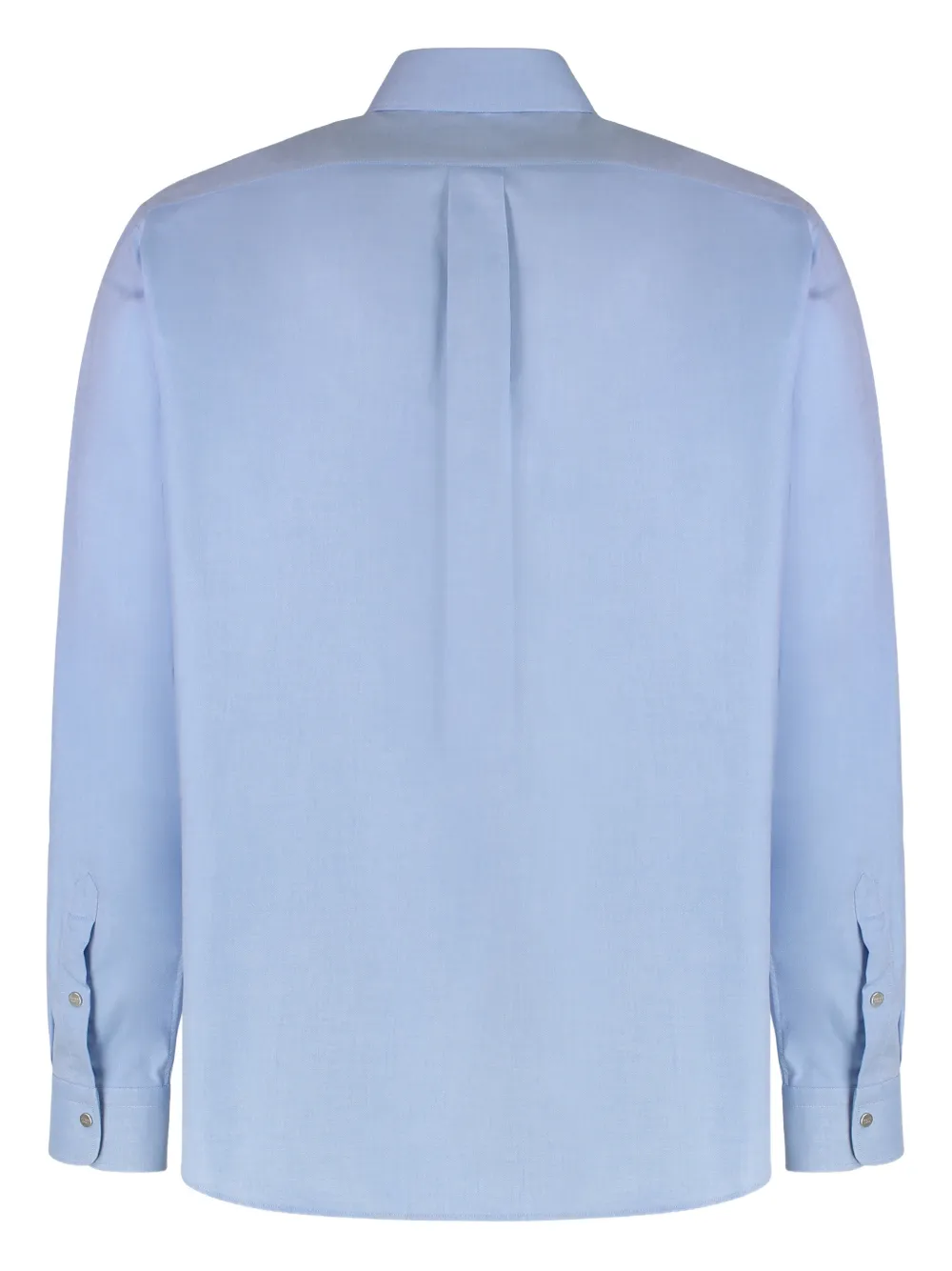FENDI logo-embroidered chest-pocket shirt - Blauw