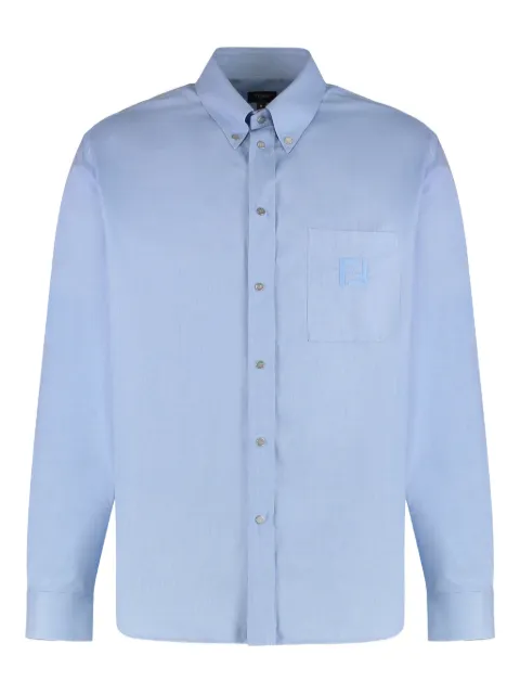 FENDI logo-embroidered chest-pocket shirt
