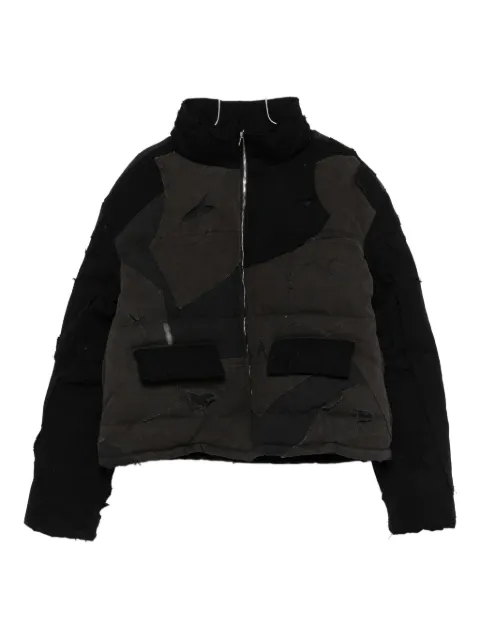 Who Decides War patchwork pocket jacket