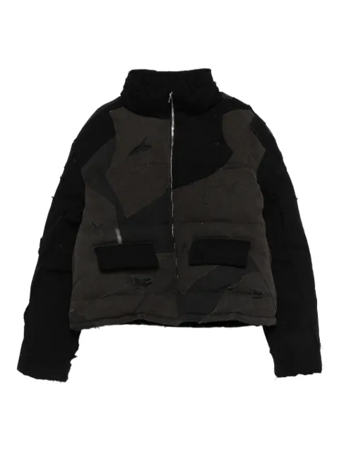 Who Decides War patchwork pocket jacket