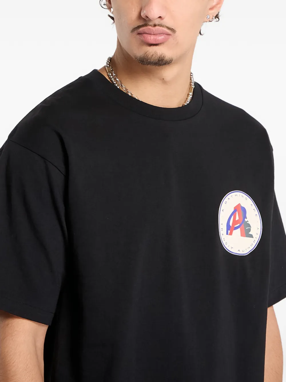 A BATHING APE T-shirt met logoprint Zwart