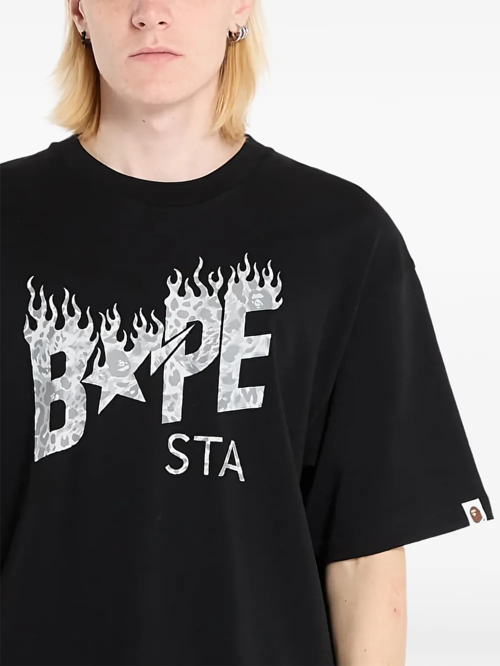 A BATHING APE T-shirt met print Zwart