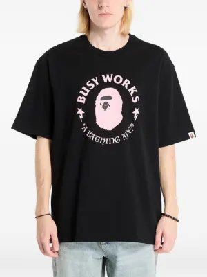 A BATHING APE® プリント Tシャツ | ブラック | FARFETCH JP