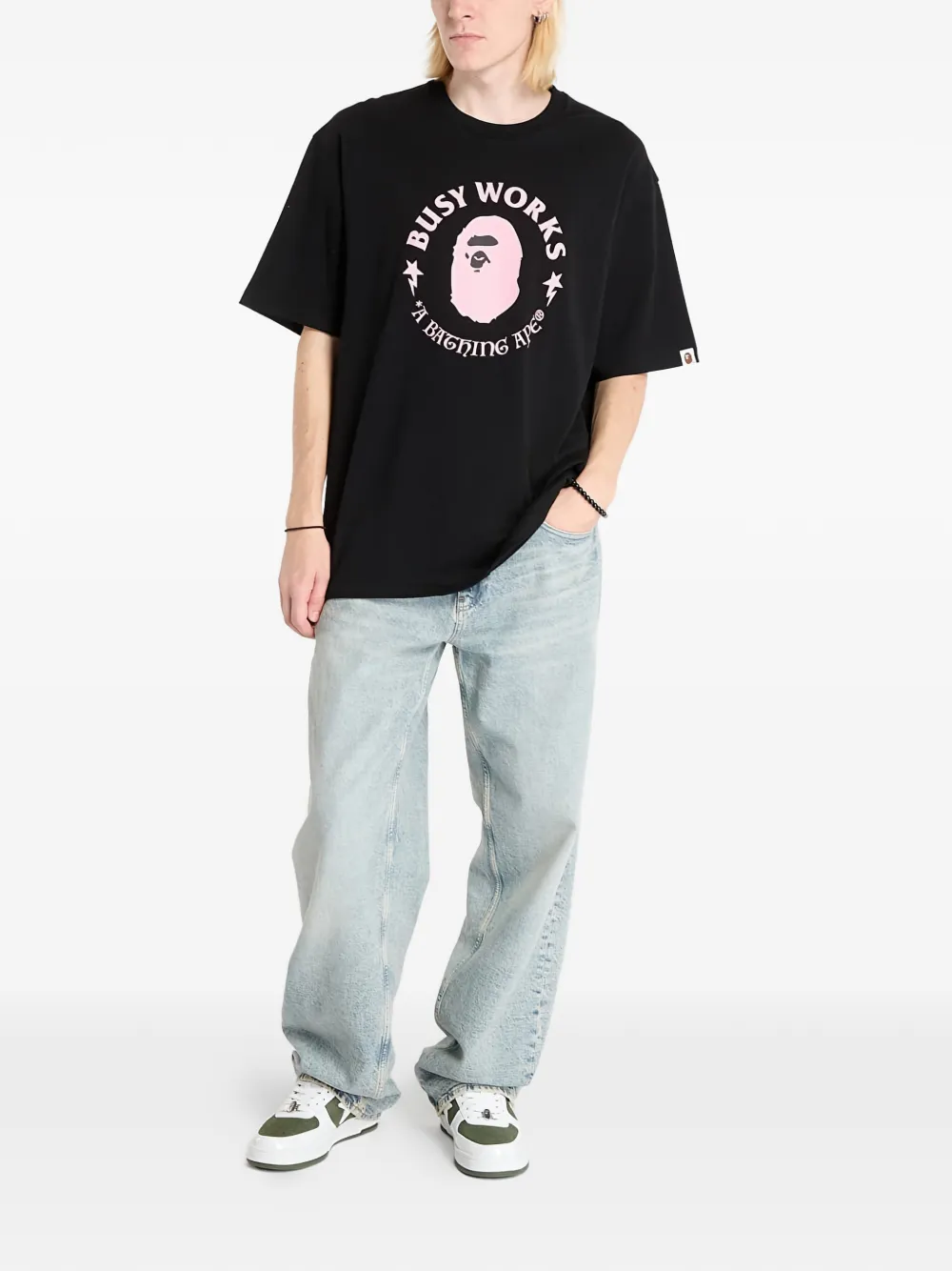 A BATHING APE Ruimvallend T-shirt - Zwart