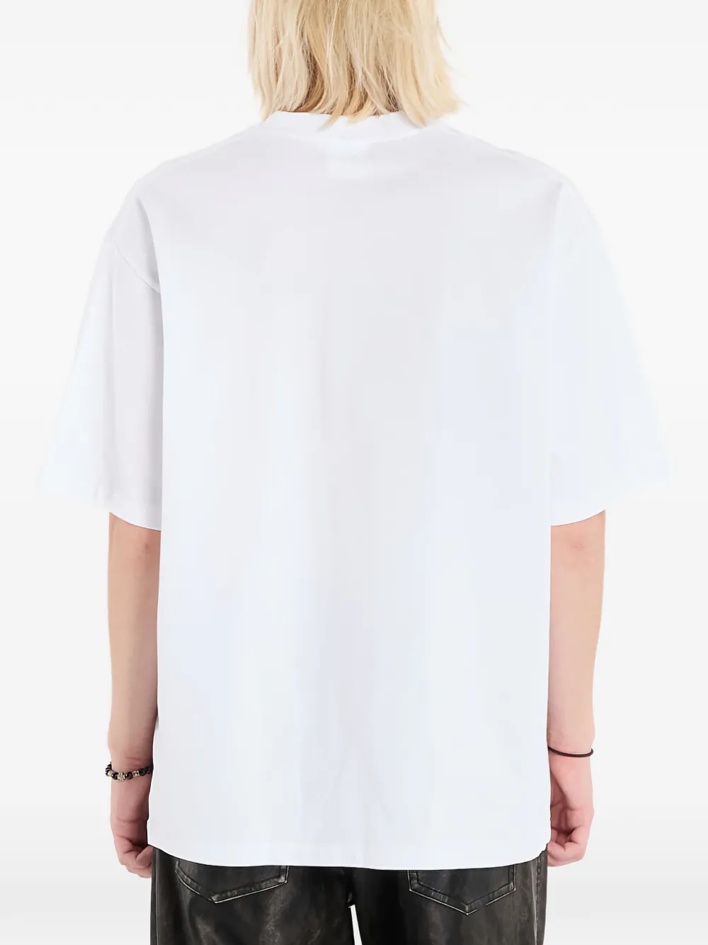 A BATHING APE Sticker T-shirt met grafische print Wit