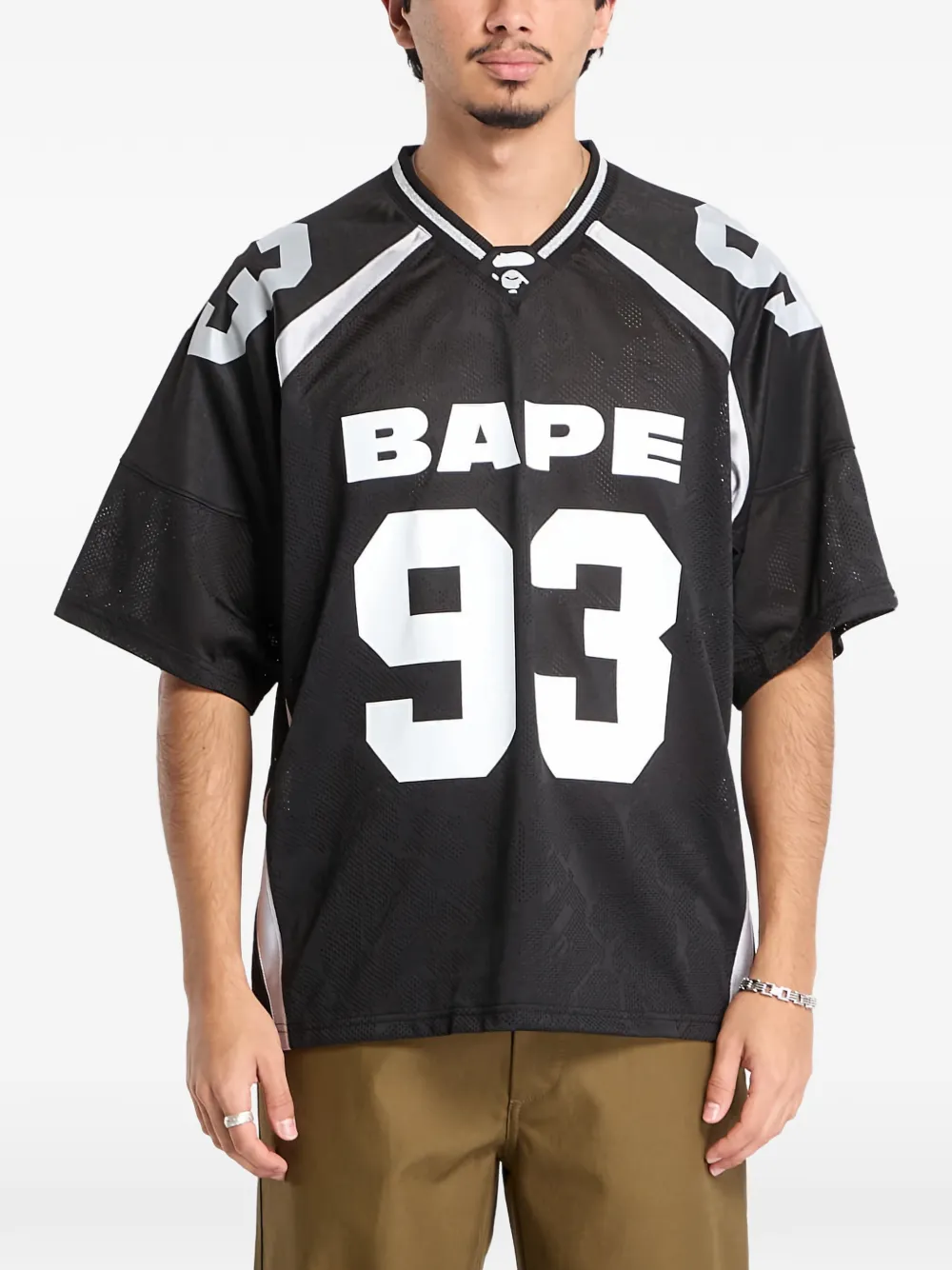 A BATHING APE® Line Camo Jacquard T-shirt | Black | FARFETCH ZA