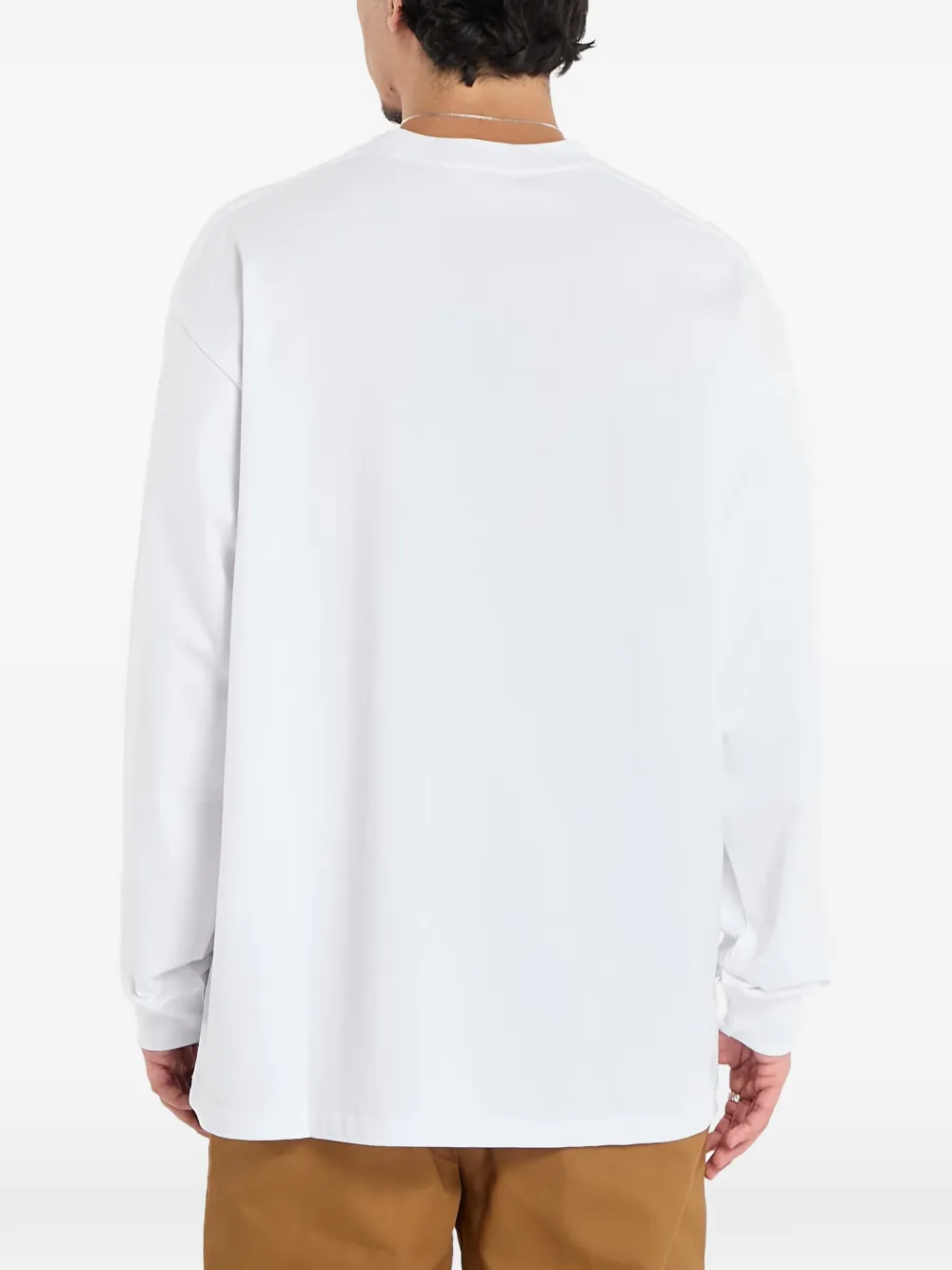 A BATHING APE Apple T-shirt met lange mouwen Wit