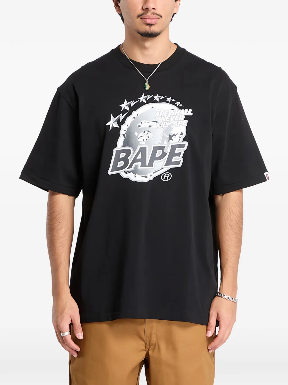 A BATHING APE® Metal Ape Head T-shirt - Nero