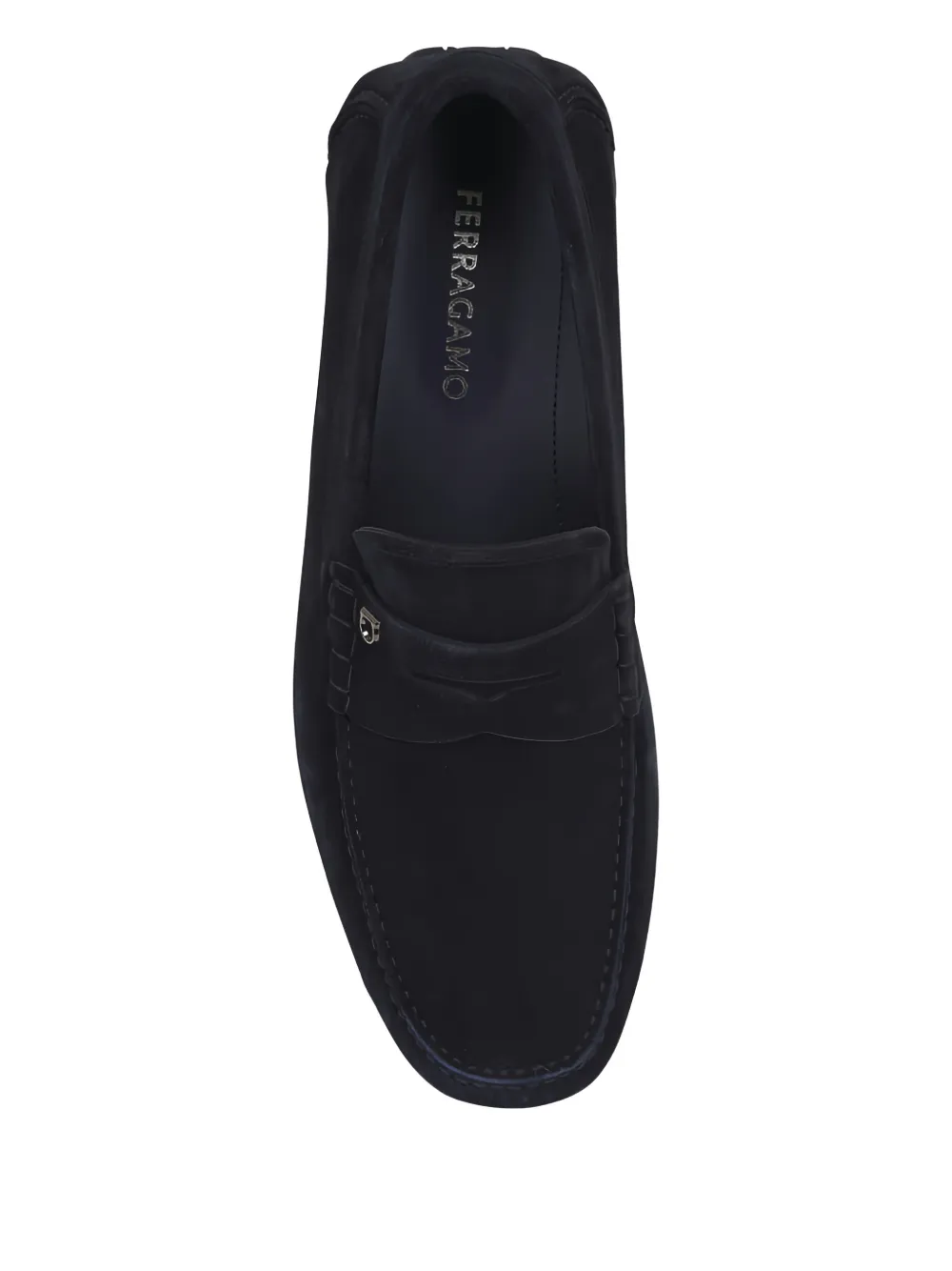 Ferragamo Penny bar drivers loafers Blauw