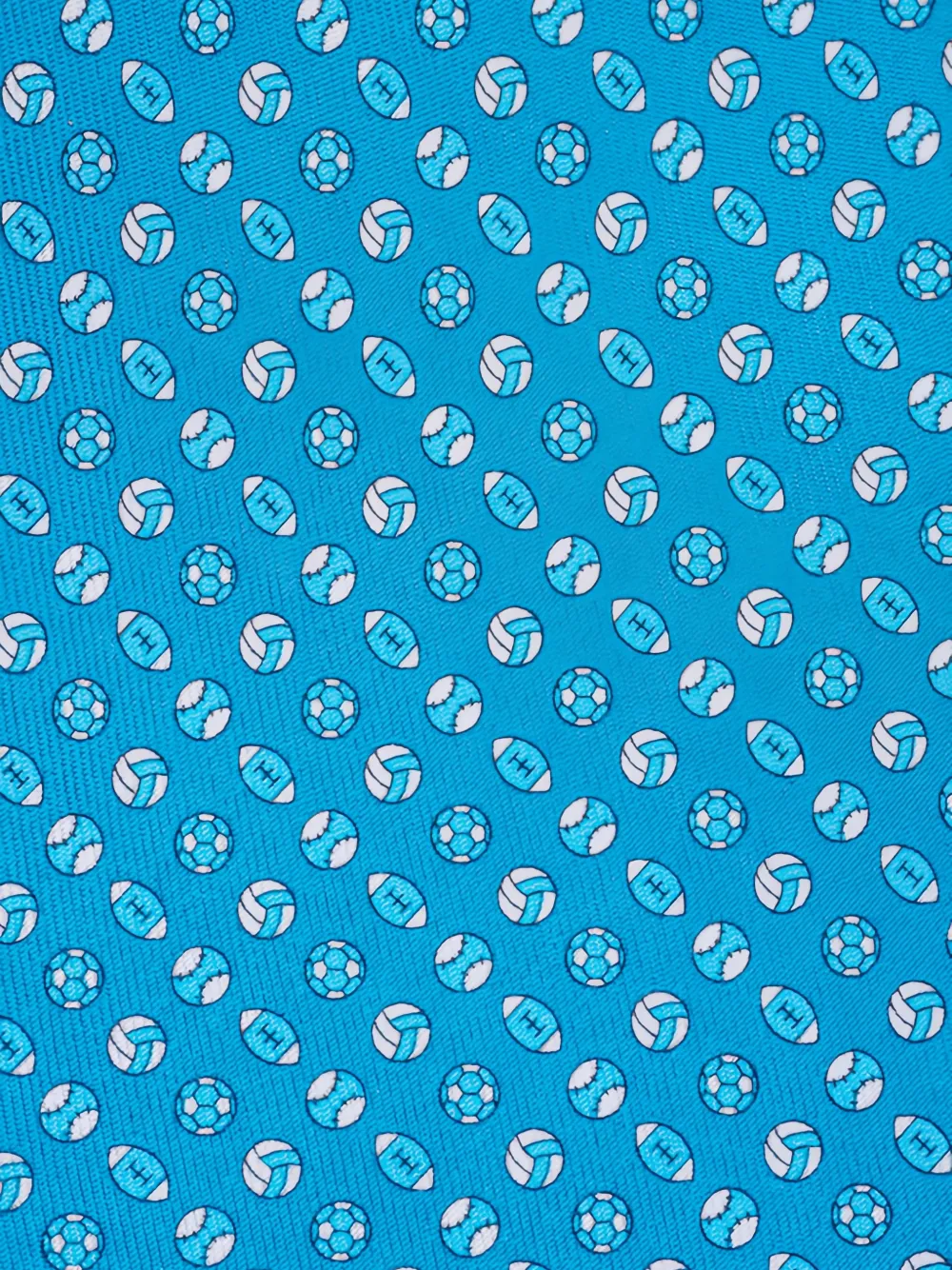 Ferragamo Patterned Tie In Blue