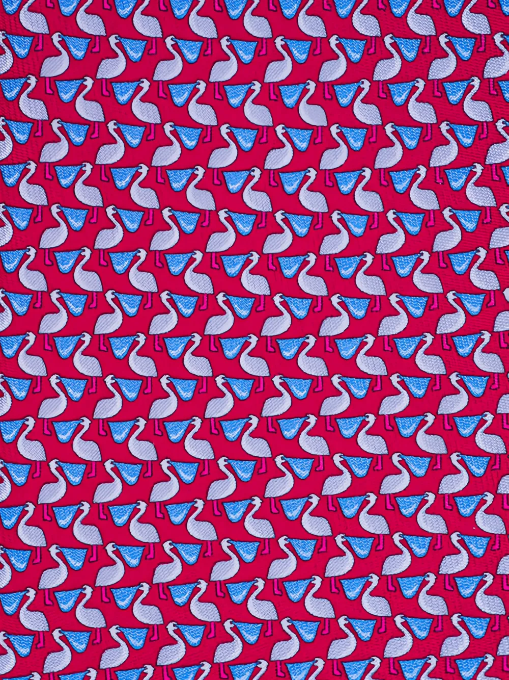 Ferragamo pilican-pattern tie - Rood