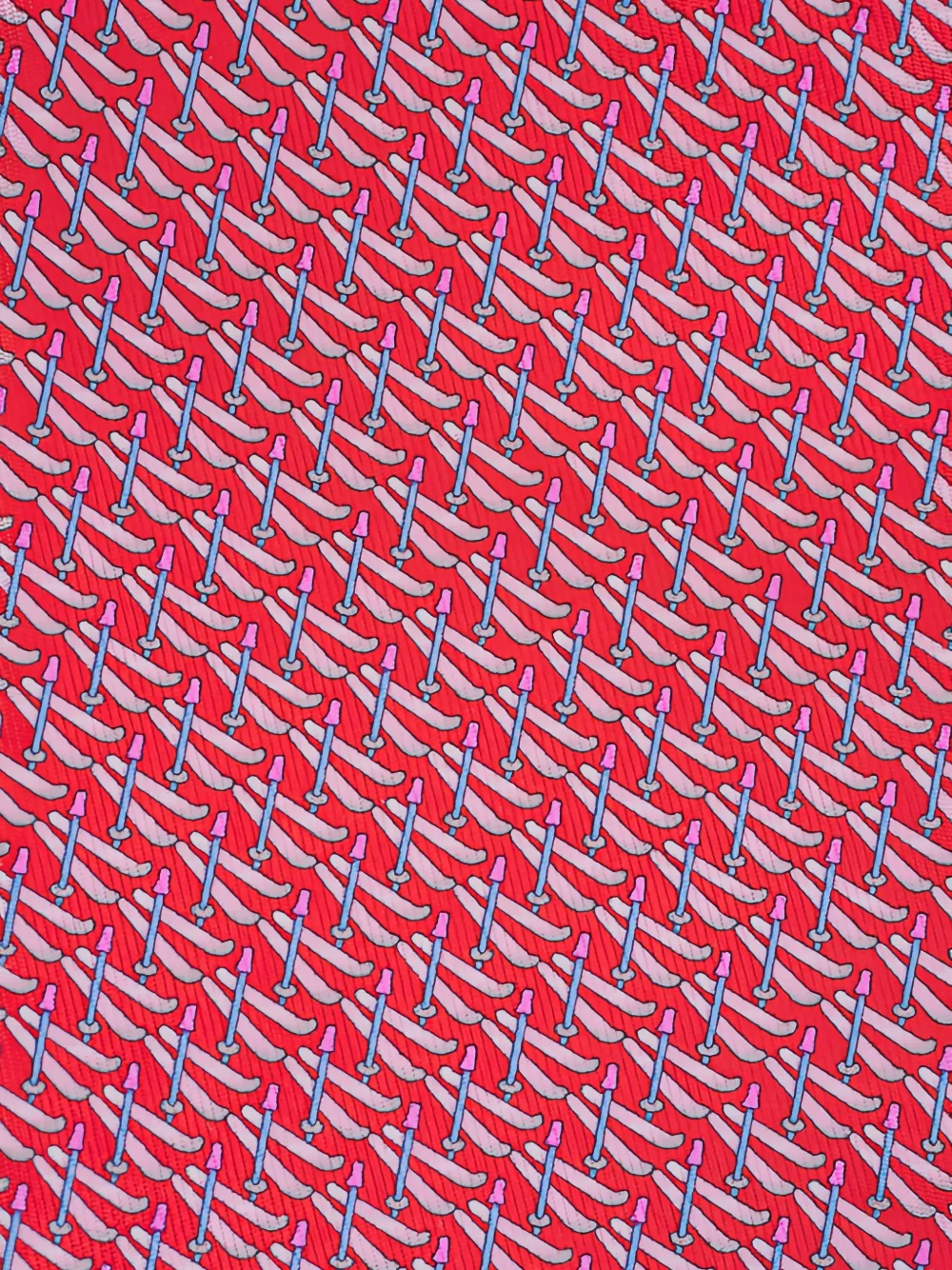 Ferragamo patterned silk tie - Rood