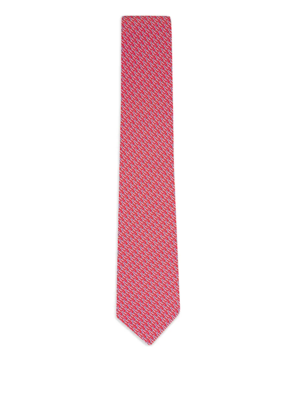 Ferragamo patterned silk tie - Rosso