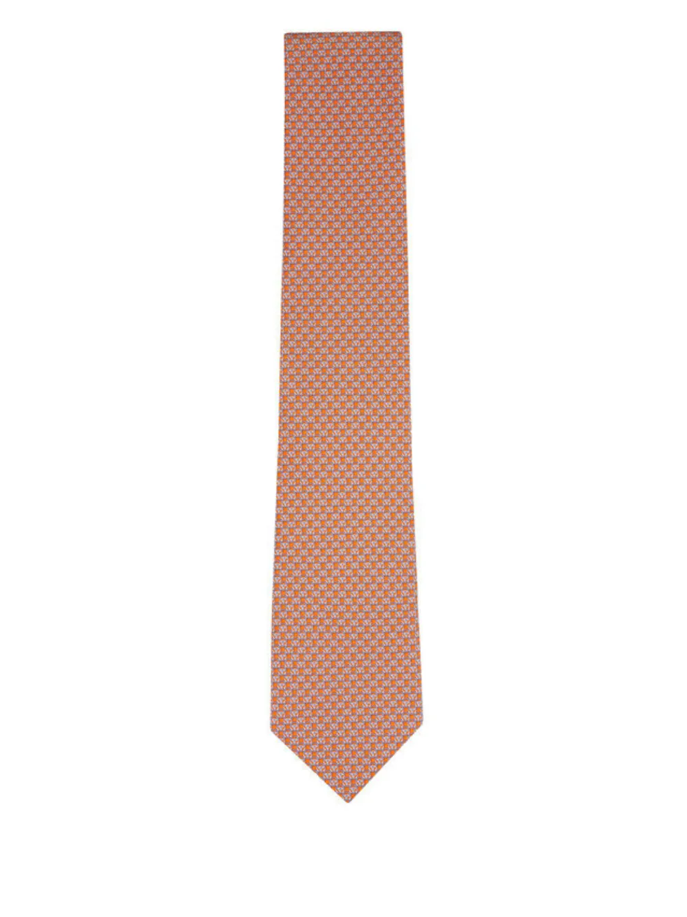 Ferragamo gancini-print tie - Arancione