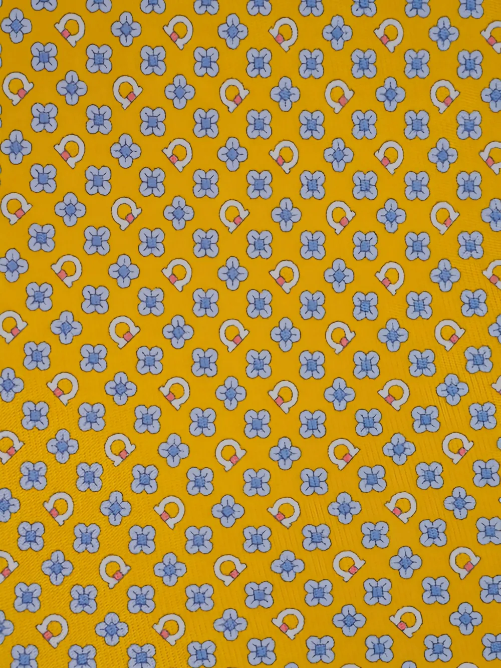 Ferragamo floral-print tie - Geel