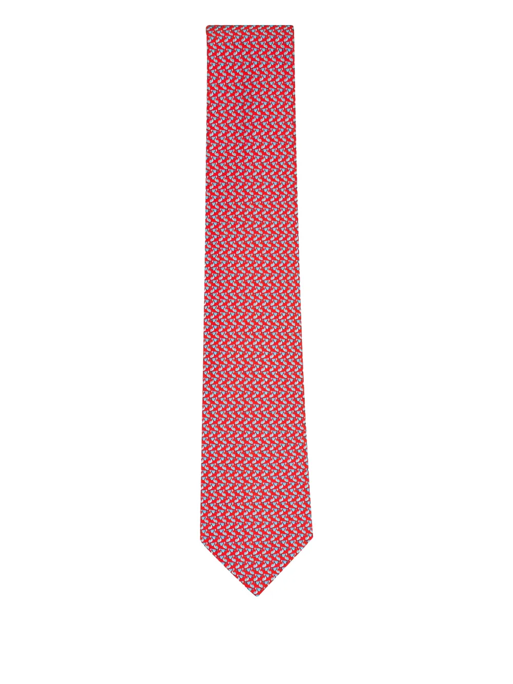 Ferragamo patterned tie - Rosso