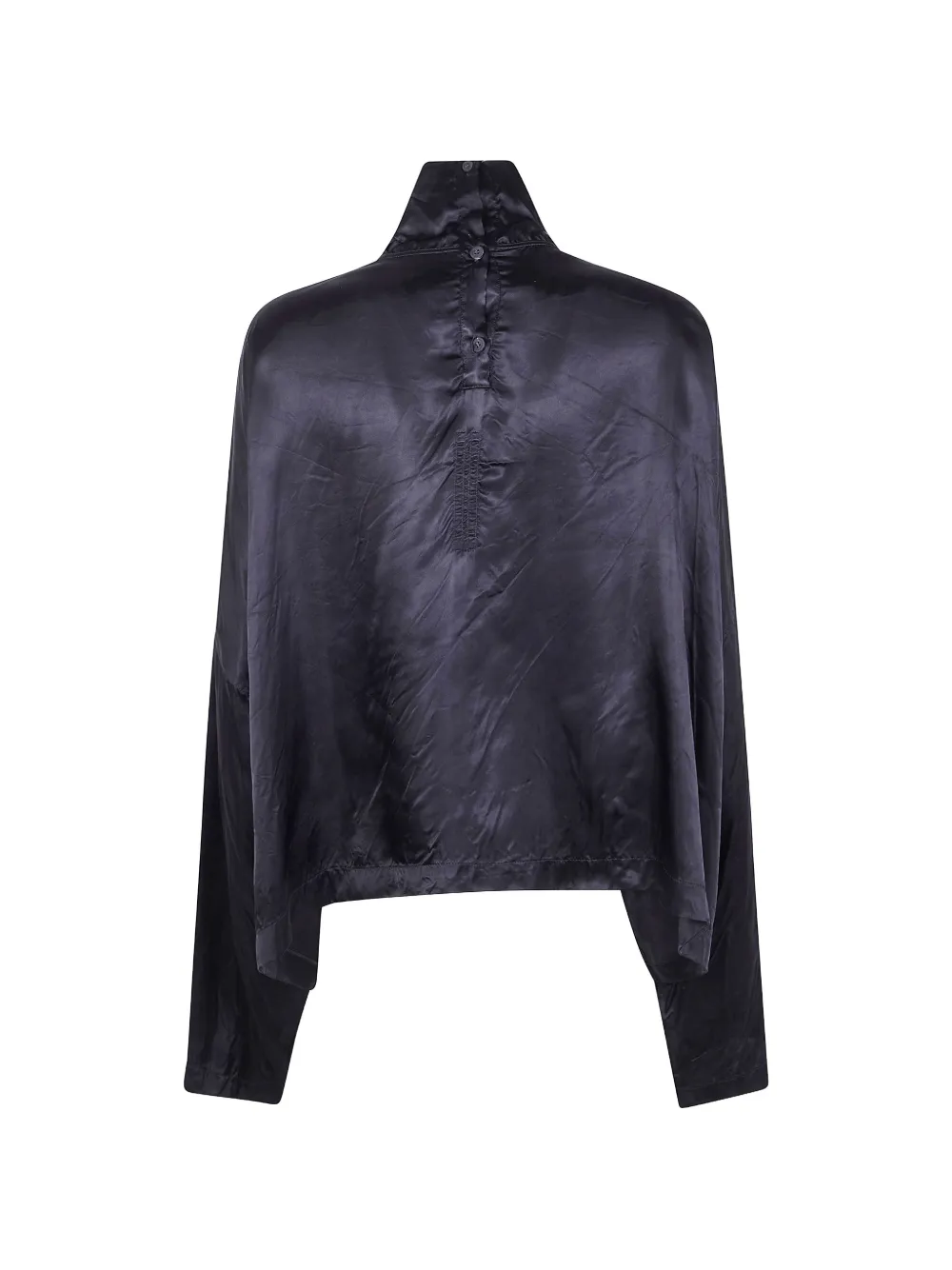 Rick Owens funnel-neck long-sleeve blouse - Zwart