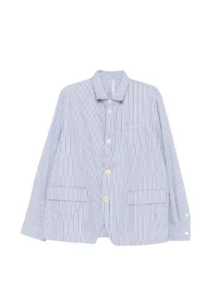 Comme Des Garçons Shirt ストライプ テーラードジャケット | ブルー