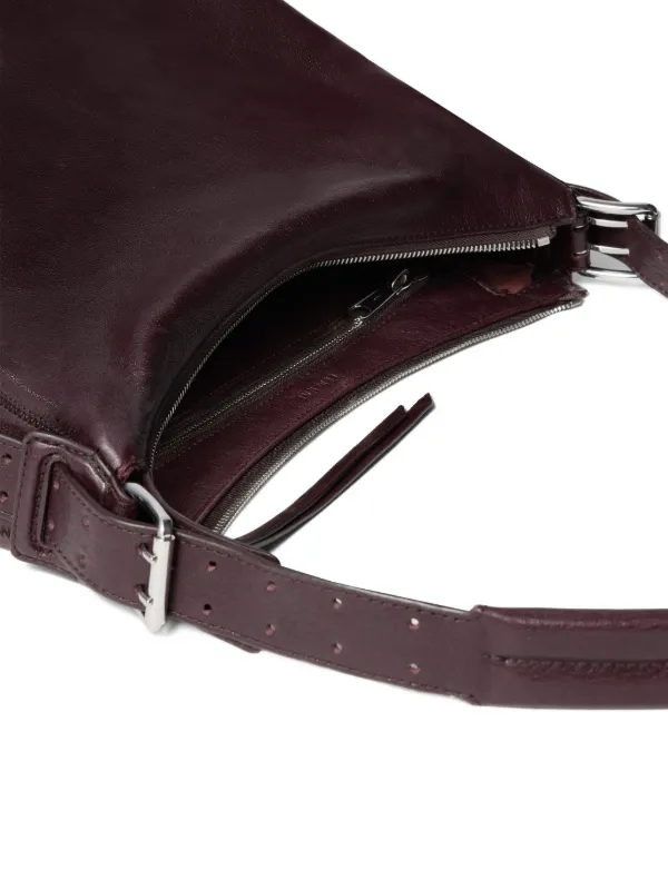 LEMAIRE Small Belted Shoulder Bag In Leather | Brown | FARFETCH CA