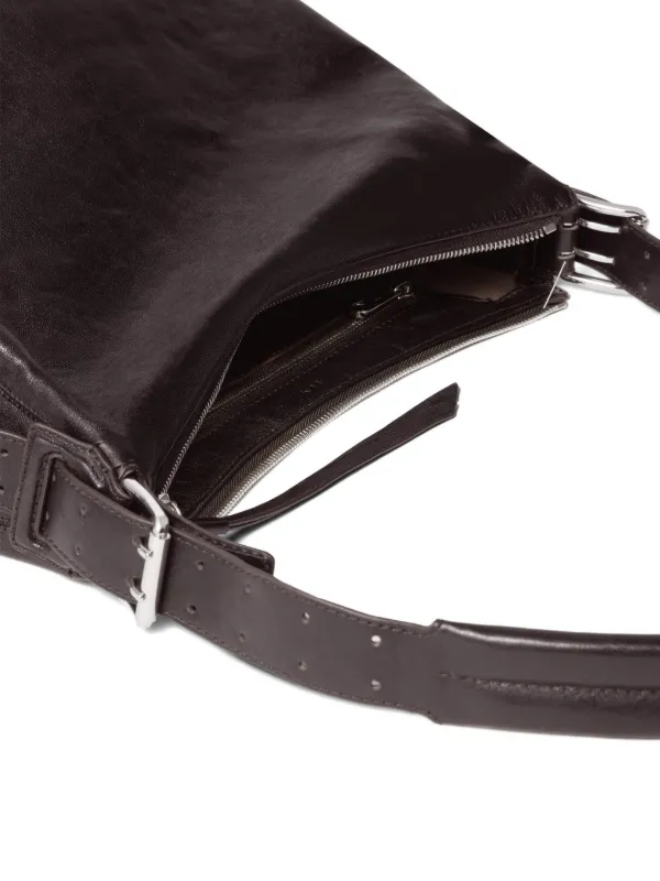 LEMAIRE Small Belted Shoulder Bag In Leather | Brown | FARFETCH