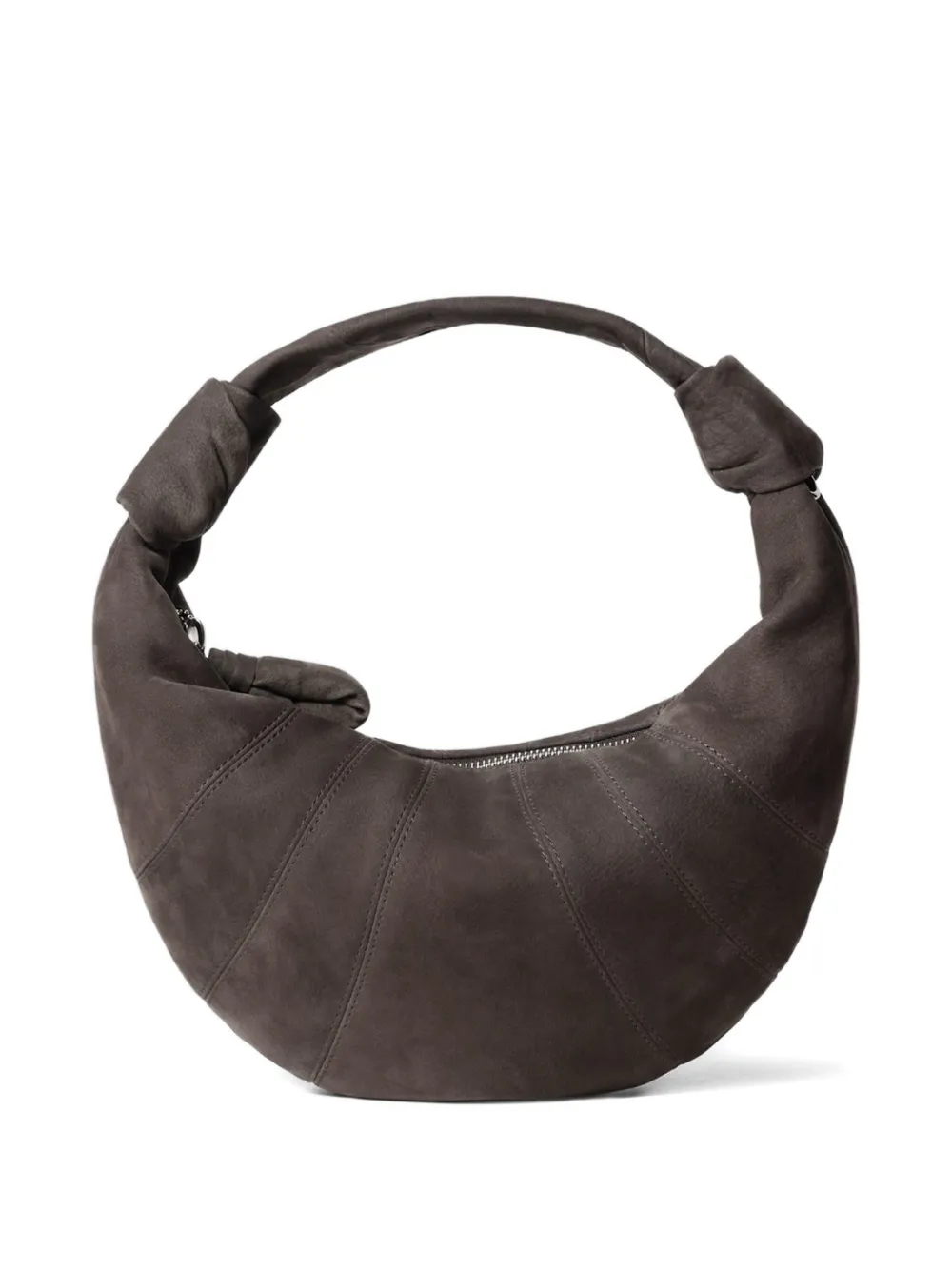 LEMAIRE topstitched fortune croissant shoulder bag - Brown