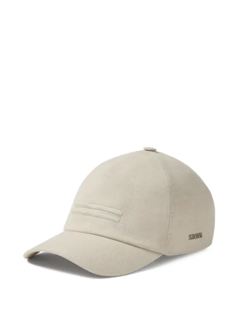 Zegna ivory oasi linen baseball cap