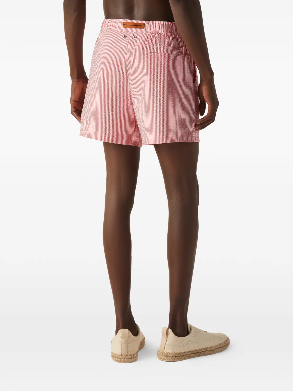 Zegna Gestreepte zwembroek Roze
