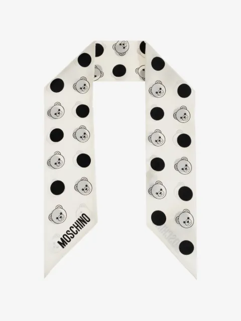 Moschino bear-print scarf