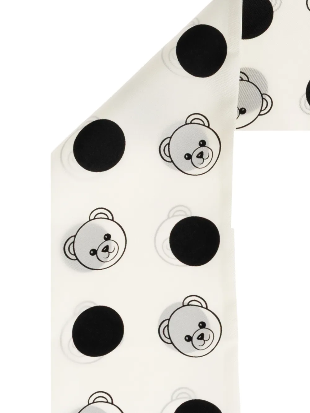 Moschino Sjaal met beerprint Wit