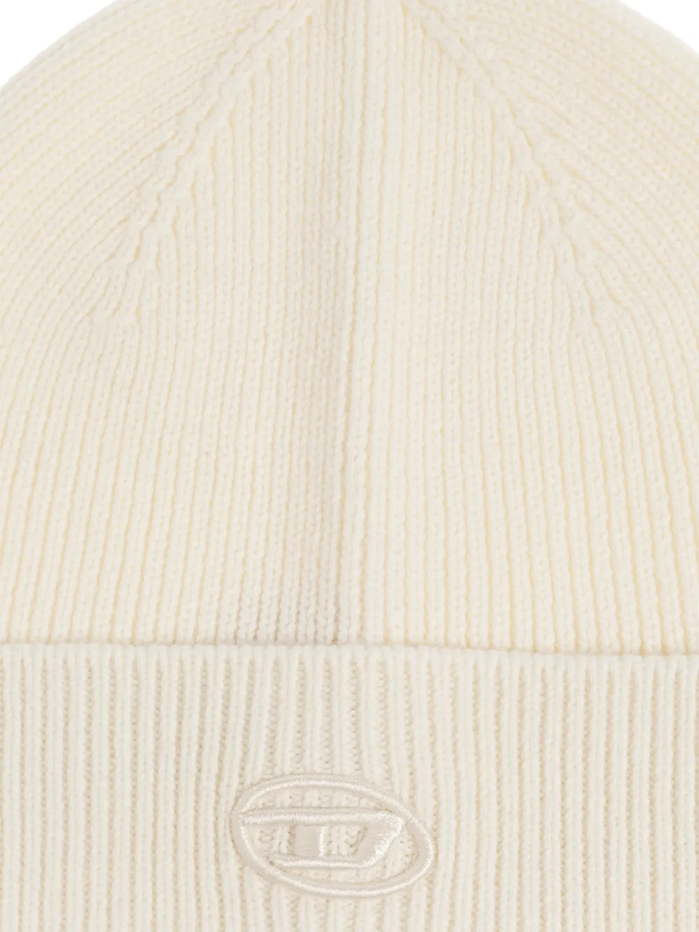  Diesel Logo-detail Beanie Hat - Neutrals 