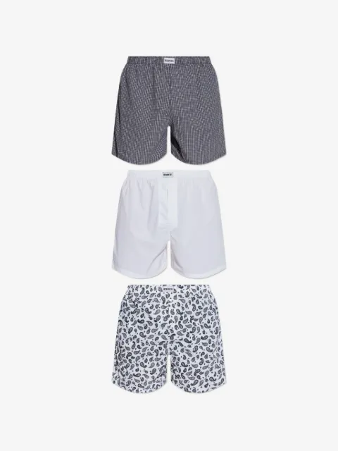 Diesel three-pack of cotton boxers with all-over print