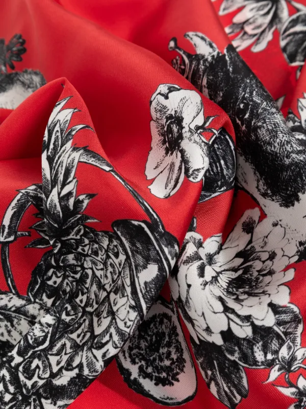Moschino フローラル シルクスカーフ | レッド | FARFETCH JP