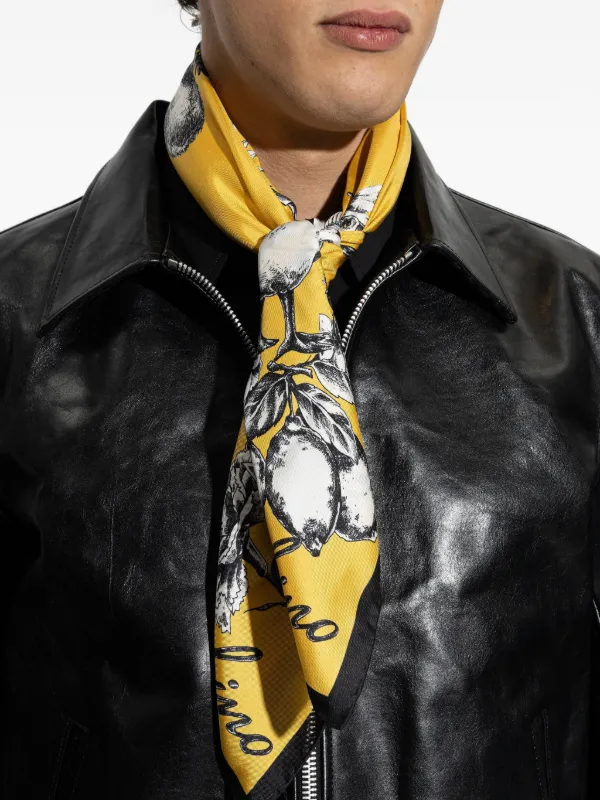 Foulard En Soie MOSCHINO - Motifs Multicolores - Occasion - Accessoire Femme De Luxe