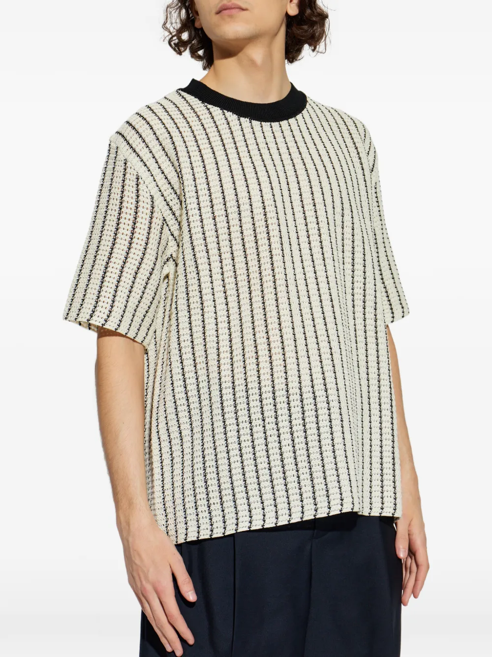 Jil Sander Gestreept T-shirt Beige