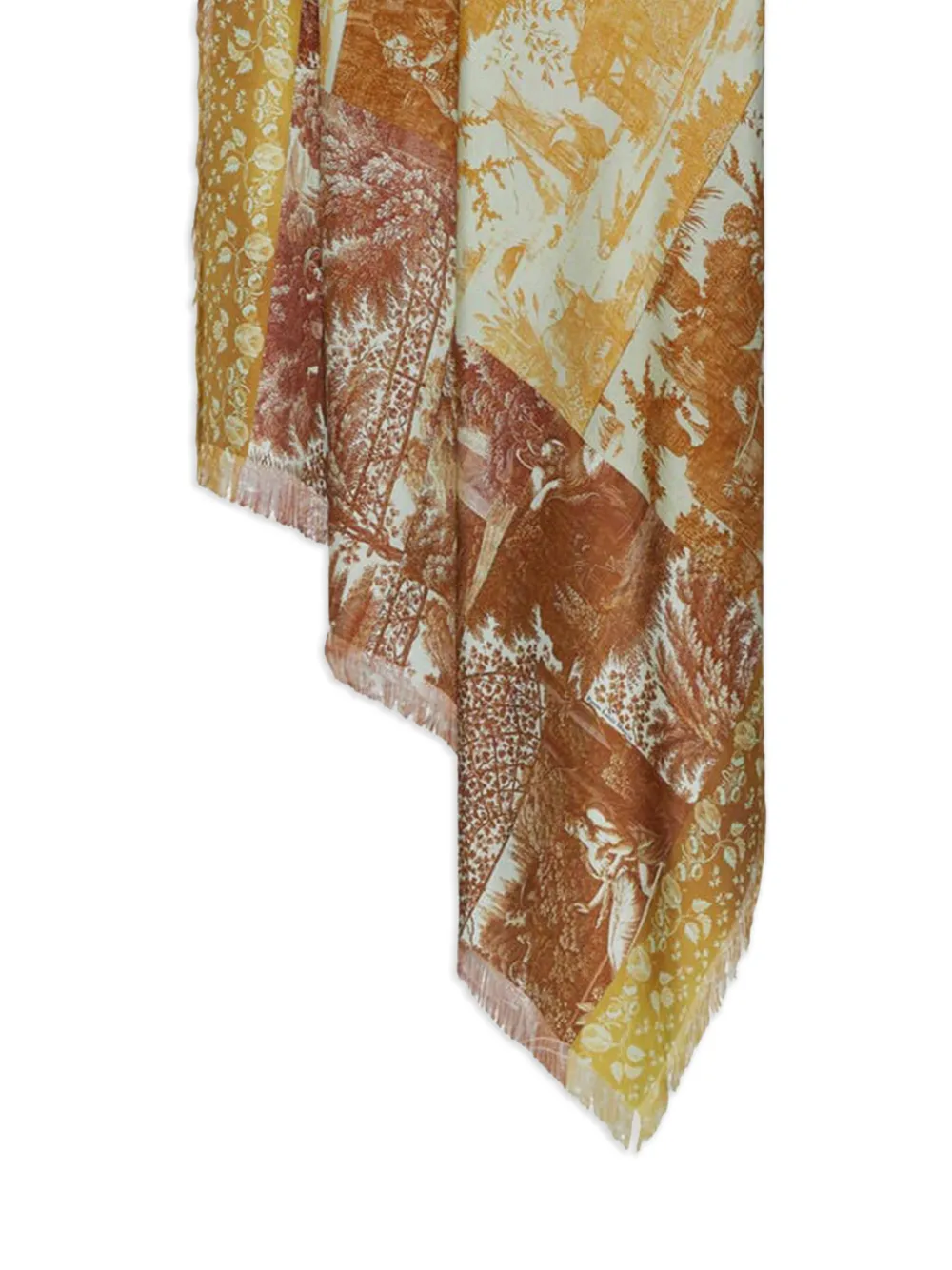 Pierre-Louis Mascia Sjaal met geometrische print Beige