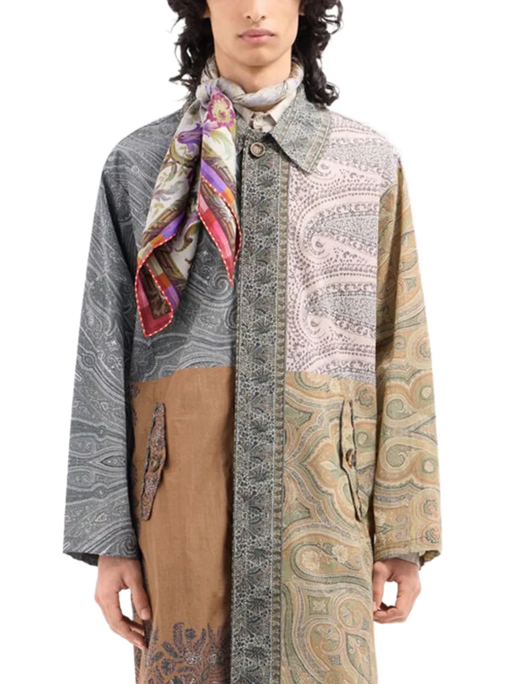 Pierre-Louis Mascia Sjaal met bloemenpatroon Beige