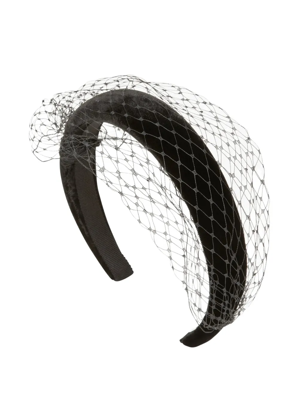 Jennifer Behr veil-embellished headband - Nero