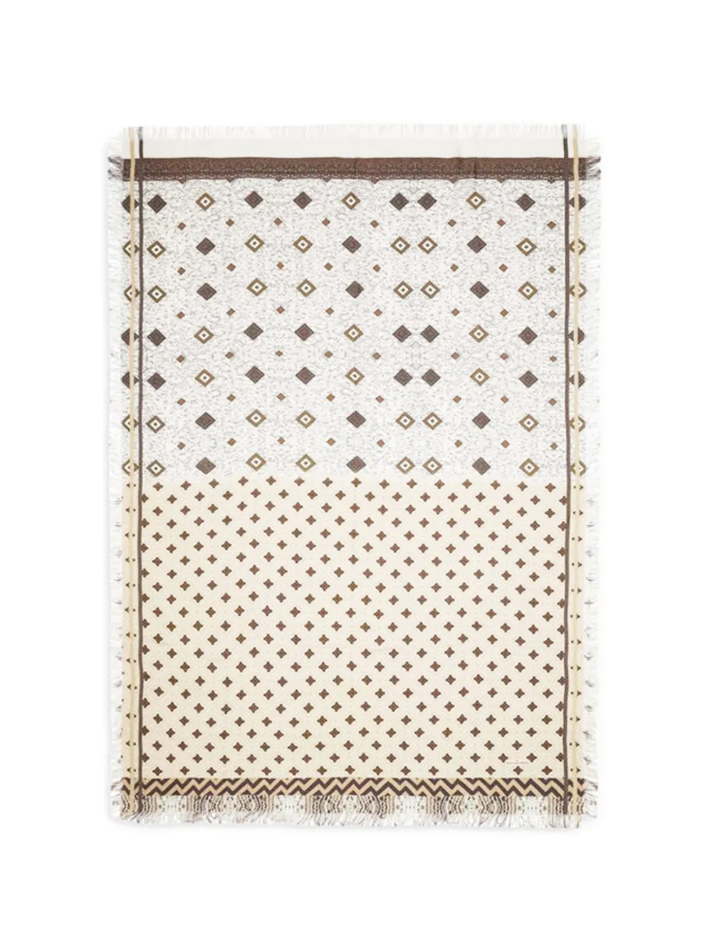 Pierre-Louis Mascia geometric-pattern fringed scarf - Toni neutri