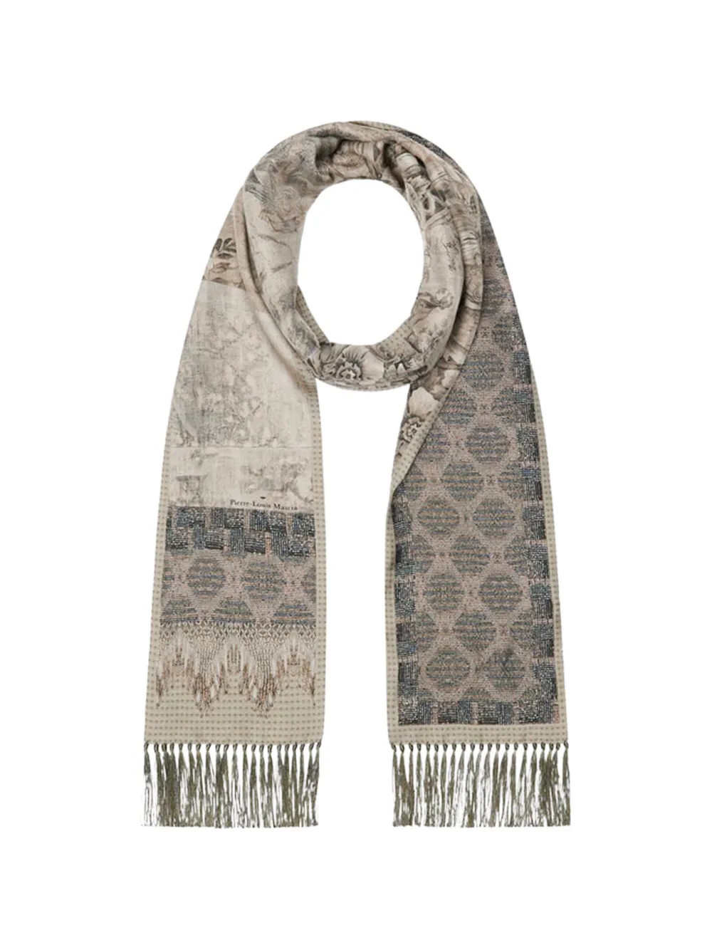  Pierre-louis Mascia Graphic-pattern Scarves - Neutrals 