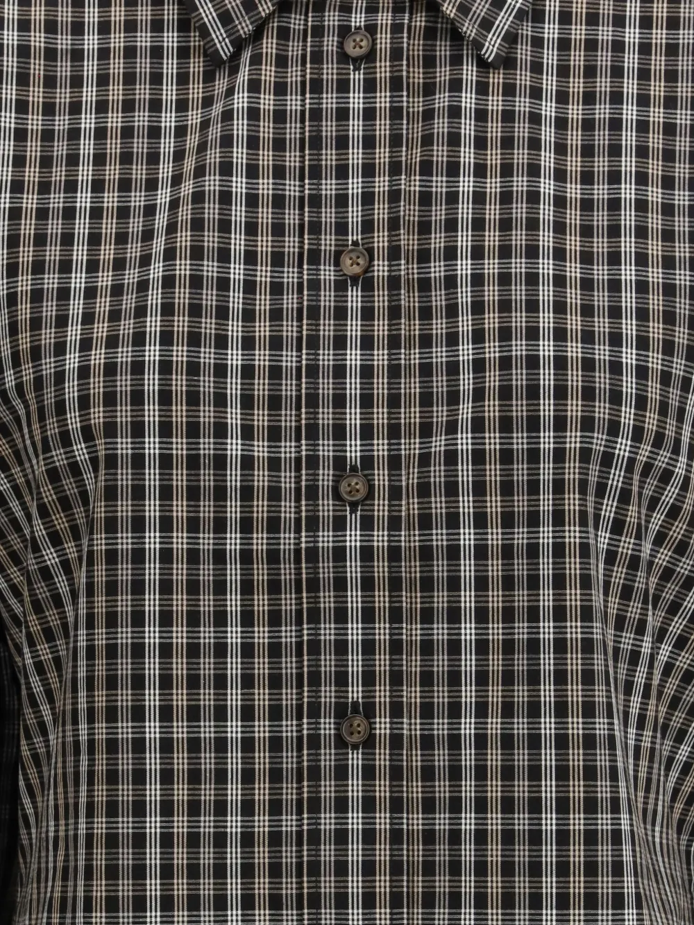  Róhe Shaped Check Shirt - Black 