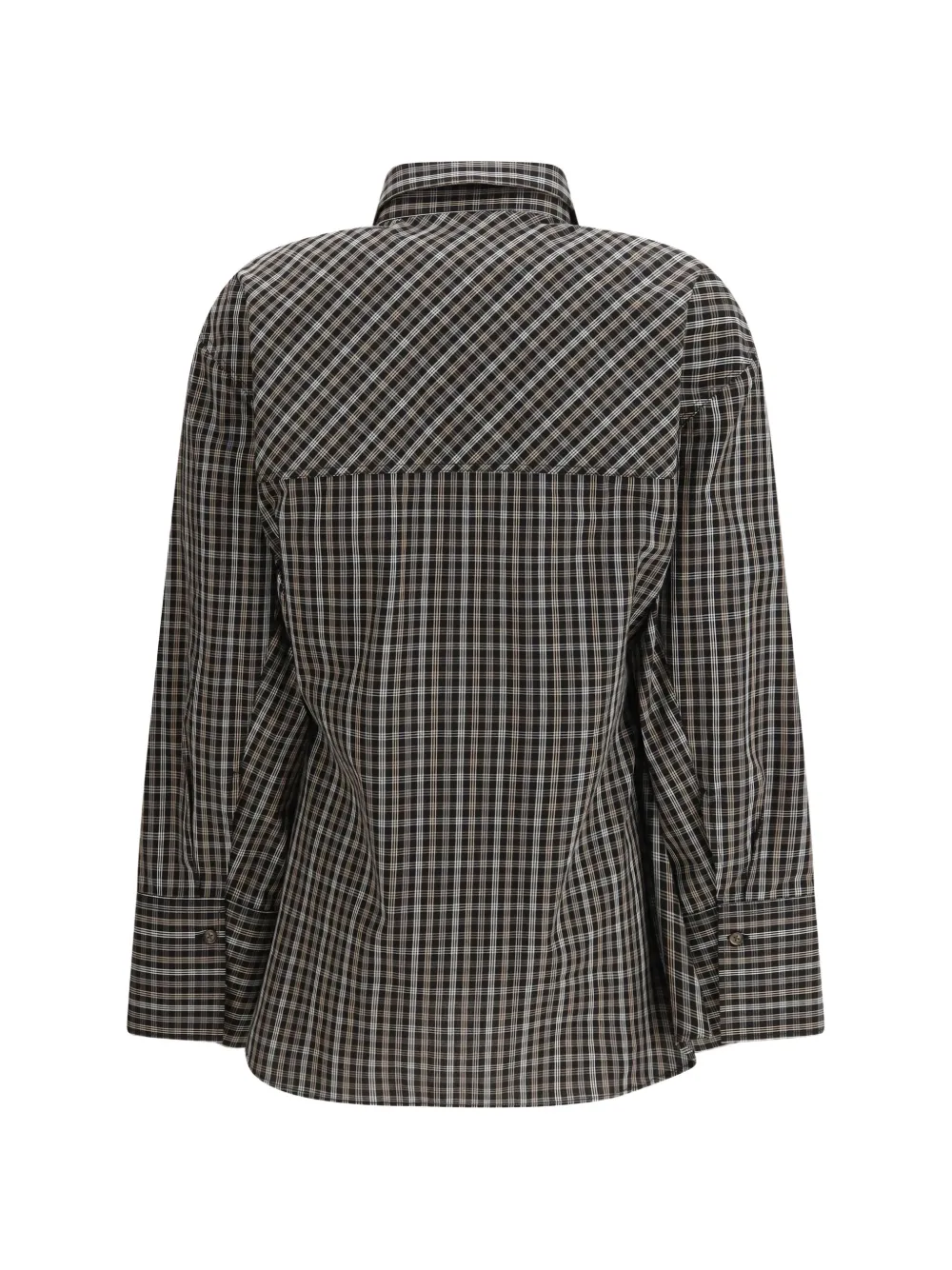 R&oacute;he shaped check shirt - Zwart