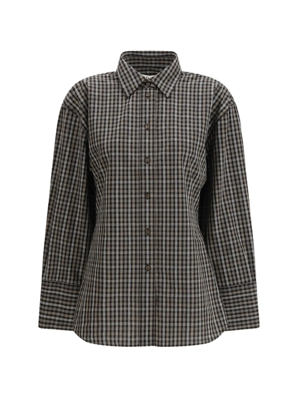 Róhe shaped check shirt - Black